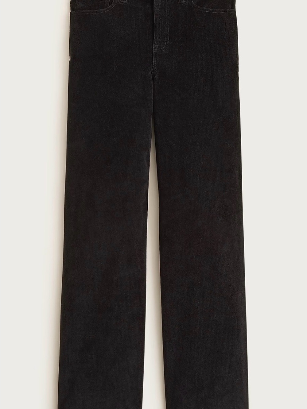 J. Crew Black Slim Wide-Leg Corduroy Pants Petite 25